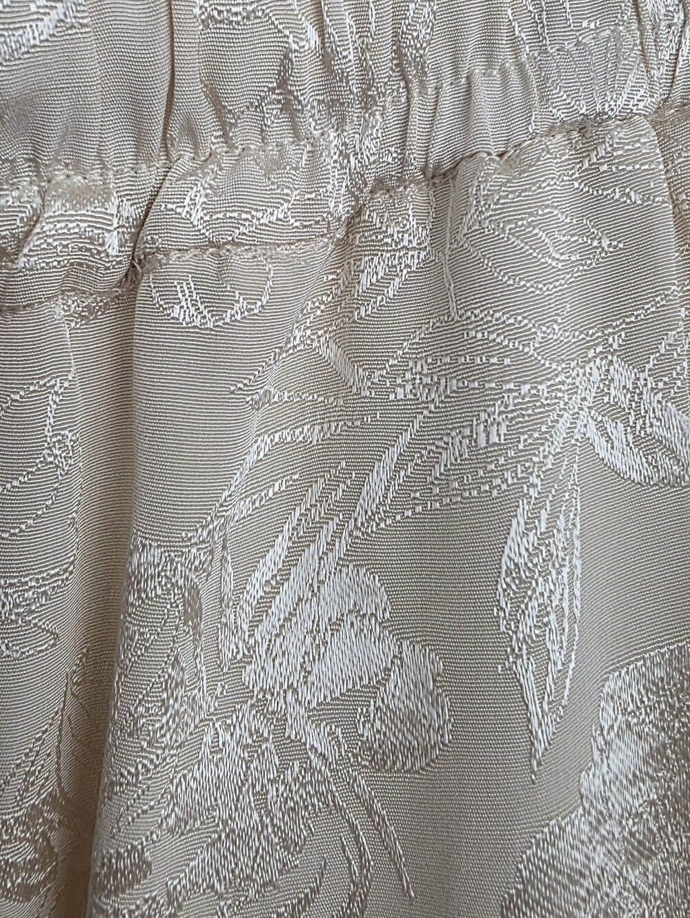 Zara Jacquard Ecru Ivory FLORAL pants - Picture 4 of 11